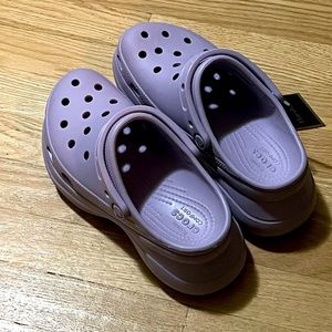 New Lilac Platform crocs size 7
